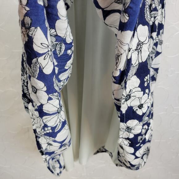 Japna Babydoll Dress Womens Large Blue Floral Lace V-neck Spaghetti Strap Lined - Picture 4 of 10